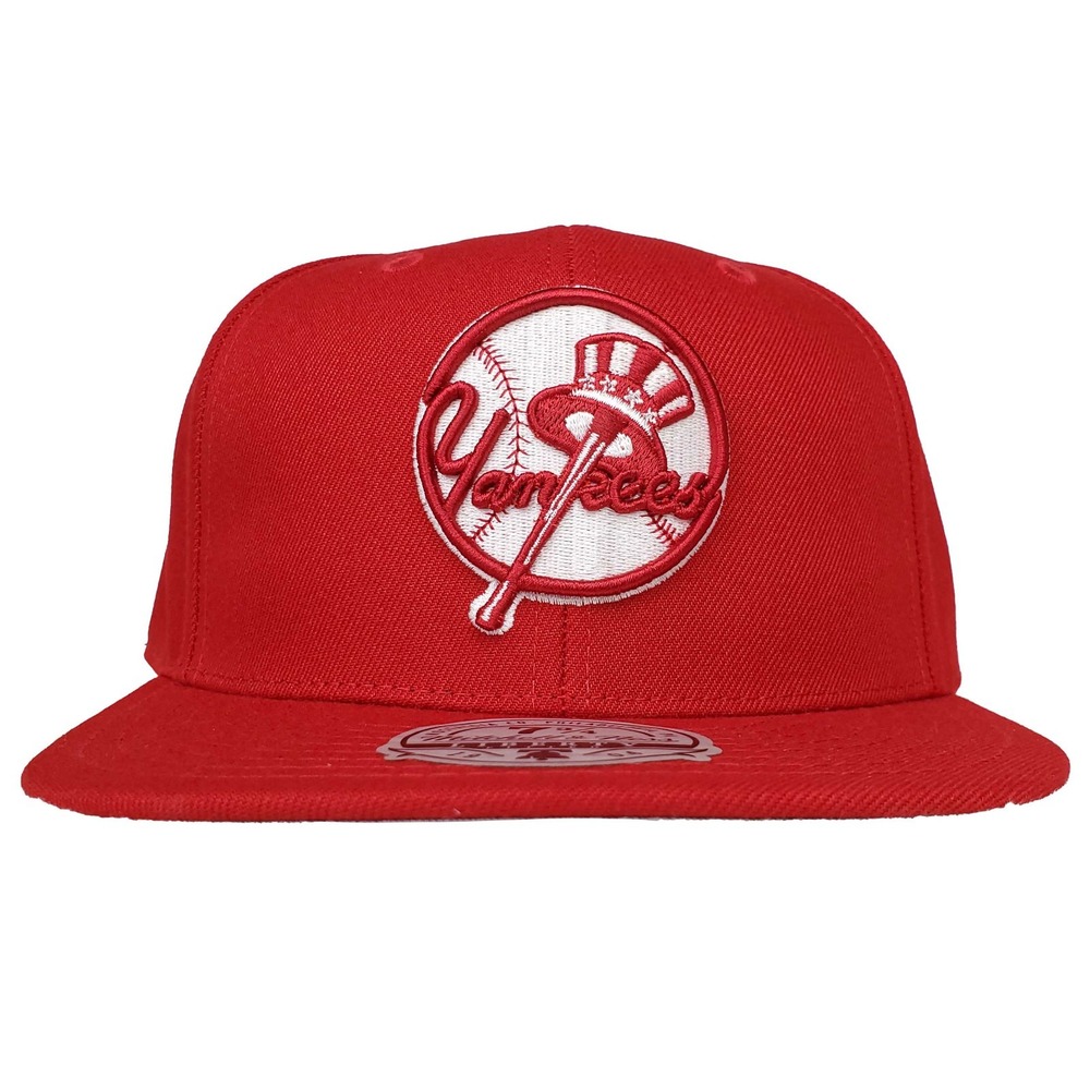 New York Yankees Mitchell & Ness MLB Fitted 7 3/4 Liberty Fit Hat Cap Red NWT